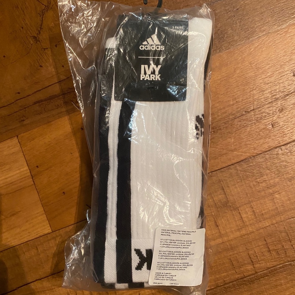 Ivy Park x Adidas logo 3pk socks